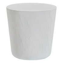 Pemberly Row Light Grey Faux Plaster Indoor / Outdoor Concrete Stool