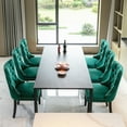 thumbnail image 4 of Green Tufted Velvet Upholstered Chair Set of 2 for Dining Room, Bedroom, Living Room, 4 of 8