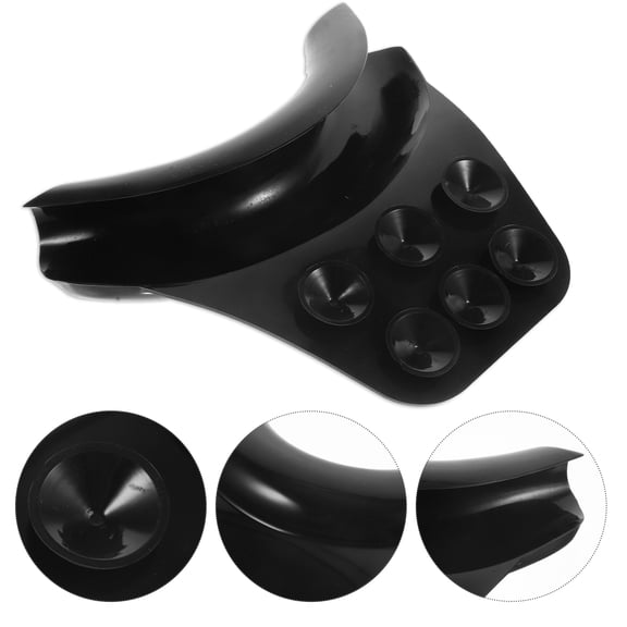 Soimiss Black Silicone Neck Rest Pillow with Suction Cups for Hair Salon Shampoo Bowls