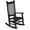 Black, variant on Matladin Child’s Rocking Chair, Patio Wooden Rocking Chair with High Backrest, All Weather Rocker, 3-9 Years Old Children, for Garden, Yard, Balcony