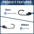 thumbnail image 6 of Luggage Cords with Hooks 60cm Adjustable Bungee Cords with Metal Buckle Blue 2pcs, 6 of 7