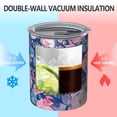 thumbnail image 2 of 12oz Coffee Tumblers Pioneer Flower Floral Print Pattern Stainless Steel Vacuum Insulated Travel Tumbler Coffee Cups Mug with Lid and Straw with Cleaning Brush for Cold & Hot Drinks, 2 of 5