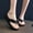 Black, variant on Nude Sandal Women's Summer Wedge Heel Flip Flops Sequin Slippers Beach Non-slip Shoes Gladiator Sandals Women on Clearance
