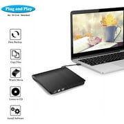 External CD DVD Drive USB 3.0, Premium Portable CD DVD +/-RW Optical Drive Burner Writer for Windows 10/8/7 Laptop Desktop Mac MacBook Pro Air iMac HP Dell LG Asus Acer Lenovo Thinkpad
