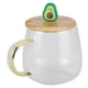 thumbnail image 3 of Taza De Café, Taza De Vidrio Elegante Vidrio De Borosilicato Alto 400 Ml Lindo Con Tapa De Cuchara Para El Hogar Para La Oficina ANGGREK No, 3 of 7