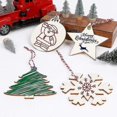 thumbnail image 3 of 40 adornos navideños de madera en rodajas de madera sin terminar con agujeros para manualidades infantiles, centros de mesa, decoraciones colgantes navideñas, 4 estilos, 3 of 5