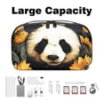 thumbnail image 3 of Panda Digital Pouch Oxford Fabric Waterproof USB Charger Multi Cable Cord Organizer 5.9x9.44x3.14 in, 3 of 6