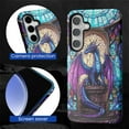 thumbnail image 7 of FKBRCL4U Compatible with Samsung Galaxy S25 Case Blue Purple Diamond Dragon Stained Glass Pattern for Girl Full Body Design Soft Silicone Drop Shock Scratch Protection, 7 of 7