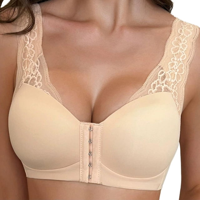 Seamless Lace Trim Bra for Everyday Comfort and Support Bralette with Cups All Season Wear Easy Wear Underneath Tops and Tees Versatile for Daily Dressing