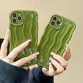thumbnail image 3 of for iPhone 13 Pro Max Case 6.7 Inch Cute Water Ripple Pattern Phone Case Curly Wave Phone Case Wavy Edge Soft Silicone Case for Girls Boys Shockproof Bumper Protective Case, Green, 3 of 12