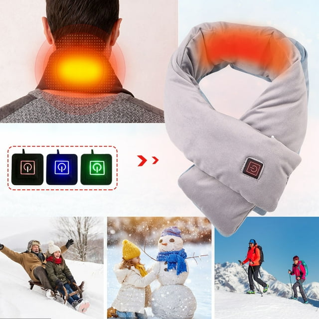 Electric Heating Scarf Three Gear Regulation Usb Heater Heating Neck Brace Heating Pads Winter Sports Accessories