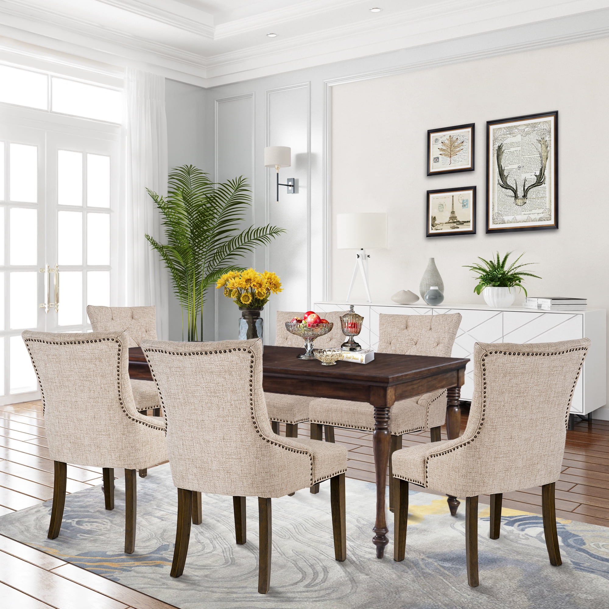 Tufted Upholstered Dining Chairs, Beautiful Dining Room Chairs