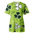 thumbnail image 5 of GILIGEGE Womens St Patricks Day Shirt Graphic Tees for Women Short Sleeve Funny Saint Patrick's Tunic Tops Crewneck Lucky Irish Shamrock Graphic Tees Tops Women's T-Shirts Saint Patricks Day T-Shirt, 5 of 5