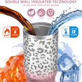 thumbnail image 3 of 30 Oz Tumbler Pink Gradient Leopard Tumbler with Lid and Straw, Birthday Gift Cup for Friend Women Men Coffee Travel Mug Thanksgiving Day Halloween Christmas Gift Water Bottle, 3 of 7