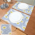 thumbnail image 6 of GZHJMY Placemats Set of 4,Daisy Flower Heat-Resistant Non-Slip Double Sided Washable Kitchen Dining Table Mats for Kitchen Table Decoration, 12"x18", 6 of 6