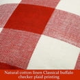 thumbnail image 2 of 4 Pieces Buffalo Checker Plaid Linen Throw Pillowcase, Rustic Decorative Square Throw Pillow Covers, Christmas Fall Throw Pillow Covers Home Cushion, 2 of 4