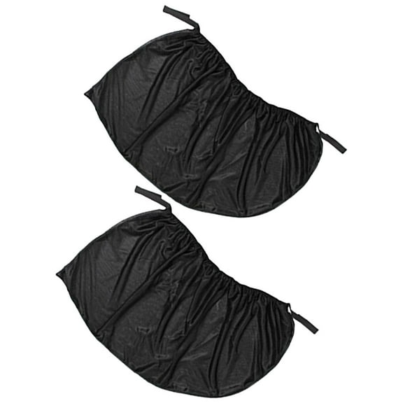 OFFIGAM 2Pcs Car Window Black Mesh Sun Shade Cover Easy Install Durable Material