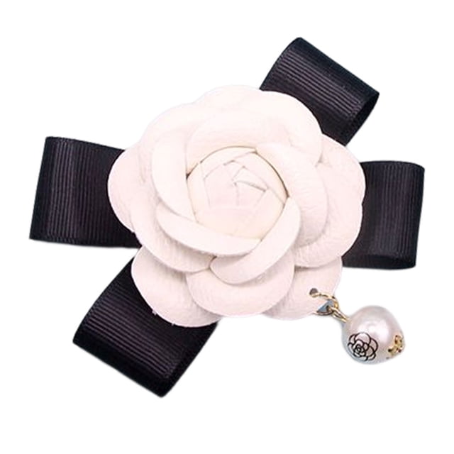 Toystoory Regalo Elegante Y Elegante Colgante Camelia Flor Broche Pin Versátil Perla Colgante Camelia Artesanía