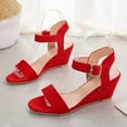 thumbnail image 6 of IUJSOY Heels for Women Open Toe Dress Shoes Platform Wedge Sandals Buckle Ankle Strap Pumps, 6 of 9