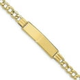 thumbnail image 2 of 10K Yellow Gold Semi-solid Curb Link ID Bracelet, 2 of 3