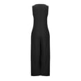 thumbnail image 5 of aidice Lounge Jumpsuits for Women Summer V Neck Sleeveless Loose Casual Comfy Homewear Pants Rompers Pockets, 5 of 6
