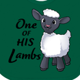 thumbnail image 4 of Inktastic One of His Lambs Easter Sheep Boys or Girls Baby Bib, 4 of 4