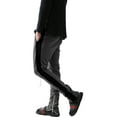 thumbnail image 3 of Ma Croix Mens Stripe Track Pants Skinny Fit Elastic Athletic Training Joggers, 3 of 6