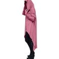 thumbnail image 4 of WTOBBY Women's Loose Comfortable High Neck Long Sleeve Solid Color Long Hoodie Top, Casual Oversized Pullover Sweatshirt for Everyday,Pink 2XL, 4 of 5