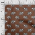 thumbnail image 1 of oneOone Viscose Jersey Fabric Elephant Block Print Sewing Fabric BTY 60 Inch Wide, 1 of 5