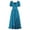 Blue, variant on PuLe 【New】 Summer Short Sleeve Dress Scarlet Darkness Renaissance Dress Women Cottagecore Corset Dress Ruffle Maxi Dress