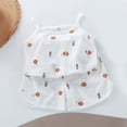 thumbnail image 2 of WAVSUF Girls Cotton Outfits 2 Piece Sleeveless Cami Tank Tops and Shorts Cartoon Print Lightweight Casual Summer Soft Sets Multicolor Size 2, 2 of 6