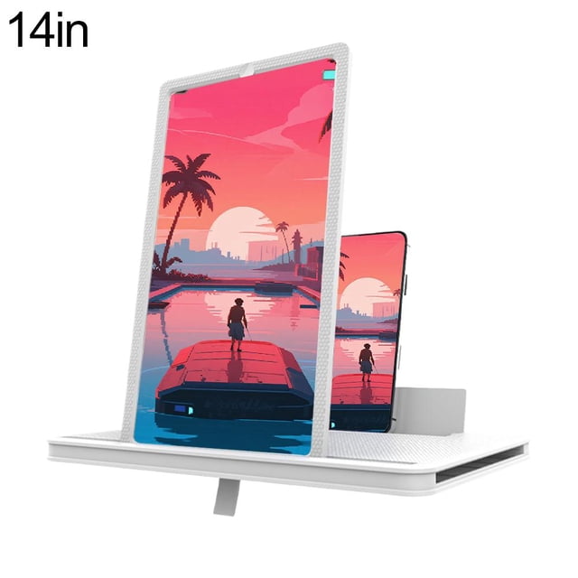 Big Screen Phone Magnifier,2026 New HD Screen Expander,Foldable Phone Stand with Movie S-creen Amplifier for Travel,Videos and Gaming Compatible with All Phones,3D Magnifying S-creen for Elderly