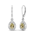 thumbnail image 1 of 7x5 MM Poire Citron Quartz 925 Argent Sterling Boucles d'Oreilles en Filigrane Femmes, 1 of 4