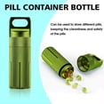 thumbnail image 4 of Waterproof Metal Medicine Pill Box Case Bottle Holder Container Keychain D7D4, 4 of 9