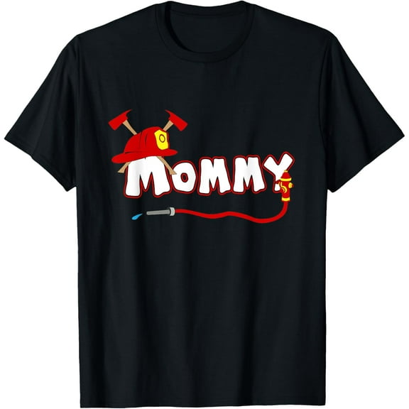 Firefighter Mommy Mom Shirt Fire Department Hydrant Gift T-Shirt