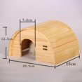 thumbnail image 4 of Escondite de hámster de madera, con ventana Decoración de hábitat ventilada espaciosa Choza de chinchilla para mascotas Escondite de ardilla Jerbos L Yinane Escondite de hámster, 4 of 4