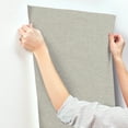 thumbnail image 5 of Chesapeake Chambray Grey Fabric Weave Wallpaper, 5 of 7