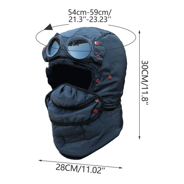 Máscara de Cara de Invierno Balaclava de Ciclismo Térmico con Ventana de Gafas, Antiniebla a Prueba de Viento para Montar Al Aire Libre Esquí Y Senderismo