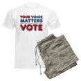 thumbnail image 6 of CafePress - Your Voice Matters Men's Light Pajamas - Men's Light Loose Fit Cotton Pajama Set, 6 of 7