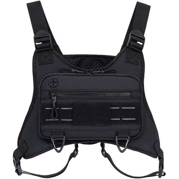 Yvsxxv Black Outdoor Running Chest Backpack, Men Women Sports Travel Backpack, 1 Pc