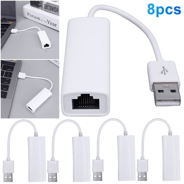 Adaptador Red 100Mbps Tarjeta Wi USB2.0 para Macbook Wii Tablet () Rojo Blanco