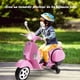 thumbnail image 4 of Costway Vespa Montable 6 V Moto Eléctrica con Ruedines para Niños Recargable Interruptor Adelante Atrás con Música Bocina Rosa, 4 of 10