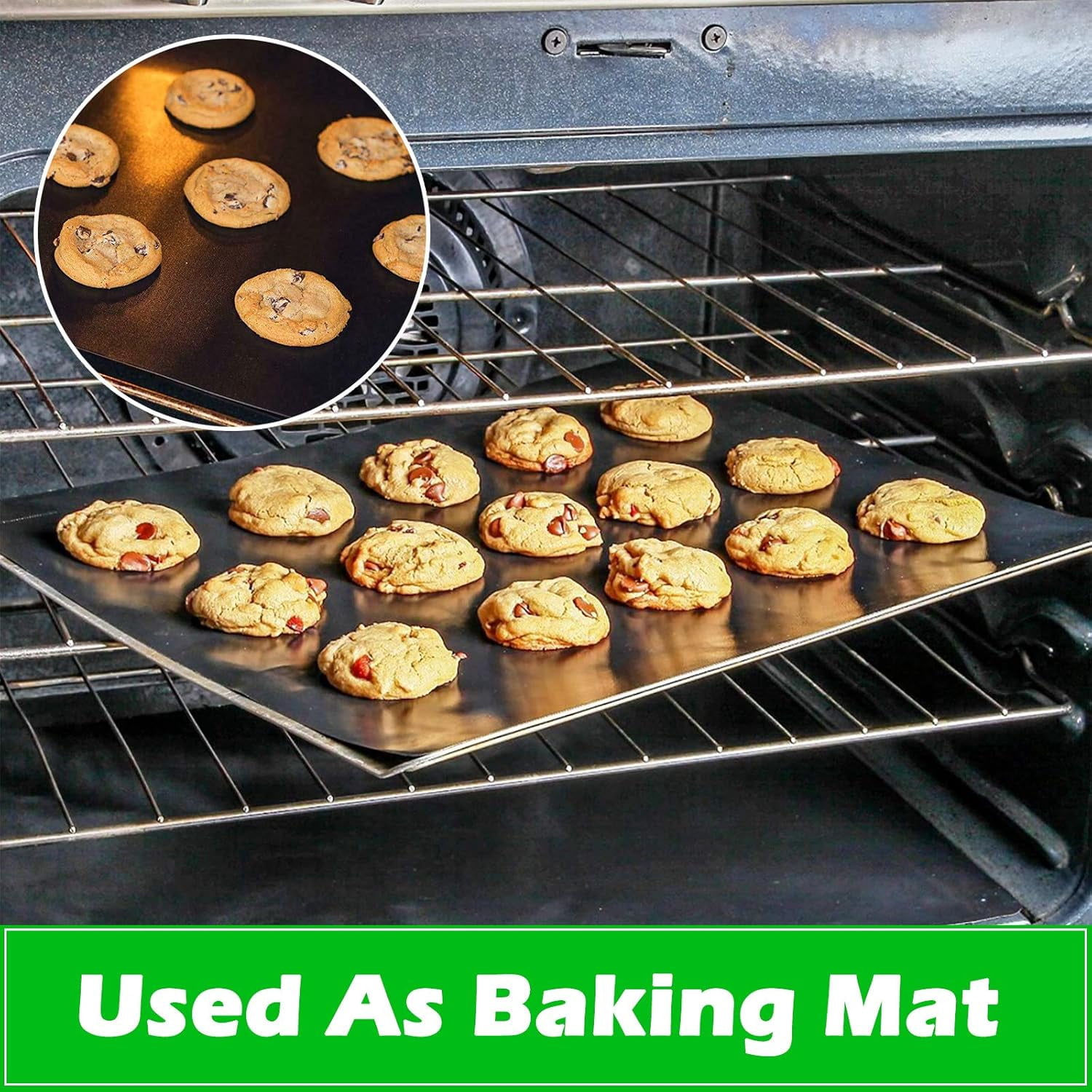 Oven Liners Non-Stick, Reusable Extra Thick Heavy Duty Mats For Electric, Gas, Microwave, And Toaster Ovens, Heat Resistant Up To 500F, Customizable Size, Non-Toxic Healthy