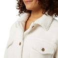 thumbnail image 4 of 32 Degrees Women's Cozy Fleece Shirt Jacket Oversized (Cream, XL/XXL), 4 of 5