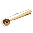 thumbnail image 4 of Wosthever Cuchara de café de acero inoxidable 2 en 1, sellador de bolsas de comida, cuchara de té, Clip de sellado, accesorios de cocina, Dorado, 4 of 6