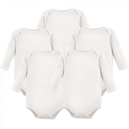 UPC: 0660168002737 | Luvable Friends Cotton Long-Sleeve Bodysuits 5pk White 12-18 Months
