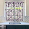 thumbnail image 3 of Kitchen Curtains and Valance Set 36 Inch Tier Pioneer Colorful Floral 3 Pieces Set Dining Room Small Curtain Drapes Cafe Curtains Valance for Home Decor Rod Pocket, 3 of 6