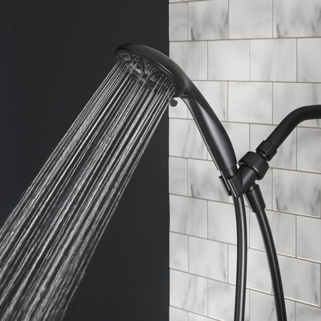 MAINSTAYS 5-SETTING HANDHELD SHOWER HEAD, MATTE BLACK