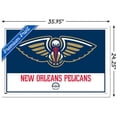 thumbnail image 3 of NBA New Orleans Pelicans - Logo 21 Wall Poster, 22.375" x 34", Framed, 3 of 3