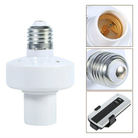 Remote Control Light Holder, E27 Screw Remote Control Light Lamp Bulb Holder Cap Socket Switch 220V